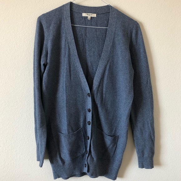 Madewell V Neck Lightweight Knit Cardigan Sweater - Picture 4 of 8